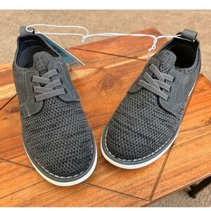 Cat and Jack Boys Knit Oxford Shoes Size 10 Toddler Gray‎ Lace Up Casual NWT